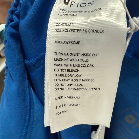 Figs Royal Blue High Waisted Regina Jogger XLP (2 of 2 available) - Picture 3 of 5